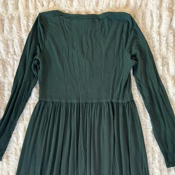 Hatch Softest Rib Nursing Dress in Colorado Pine Green - Picture 8 of 9